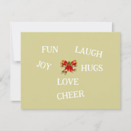 Weihnachtsfreude Danke-Karte Dankeskarte