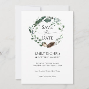 Weihnachtsfreude   Elegante Winterhochzeit mit Was Save The Date