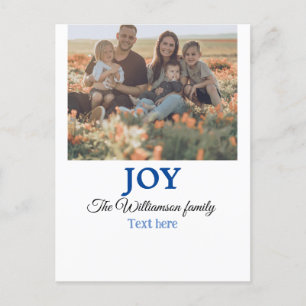 Weihnachtsfreude Familienname Foto Feiertagsgesche Postkarte
