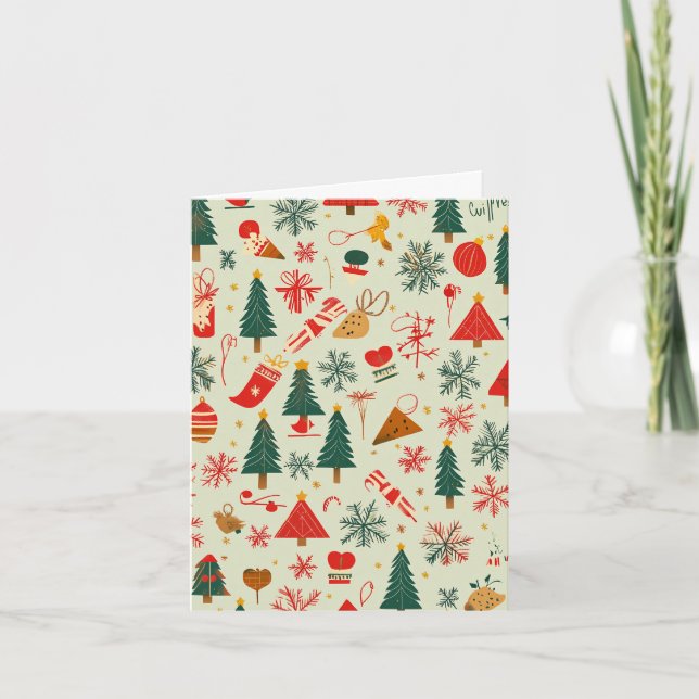 Weihnachtsfreude Feiertagskarte (Vorderseite)