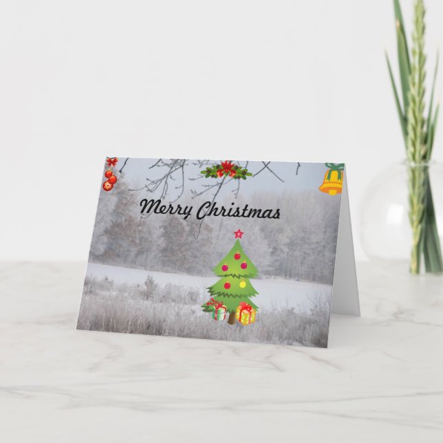 Weihnachtsfreude Feiertagskarte (Vorderseite)