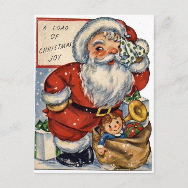 Weihnachtsfreude Feiertagspostkarte (Vorderseite)