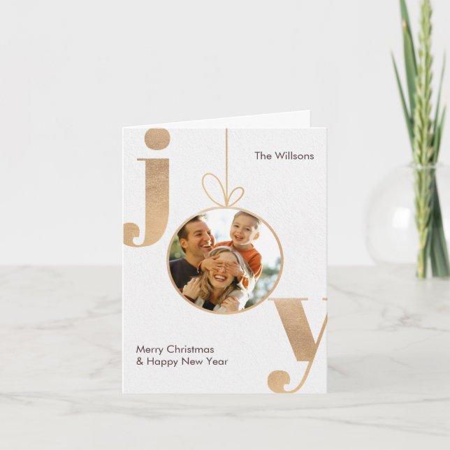 Weihnachtsfreude Foto  Feiertagskarte (Vorderseite)