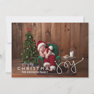 Weihnachtsfreude Fotokarte Handlettering Feiertagskarte