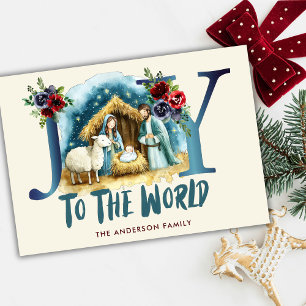 Weihnachtsfreude für die Welt Christlich-religiöse Feiertagskarte