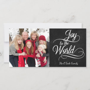 Weihnachtsfreude für die Welt Familienfoto Urlaub Feiertagskarte