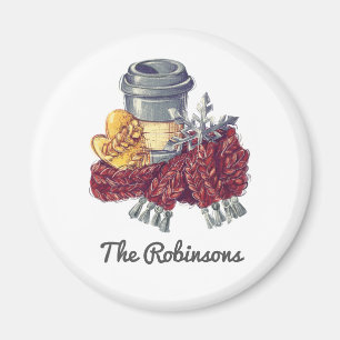 Weihnachtsfreude für Kaffeeliebhaber Magnet