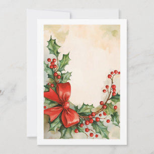 Weihnachtsfreude in Aquarell Feiertagskarte