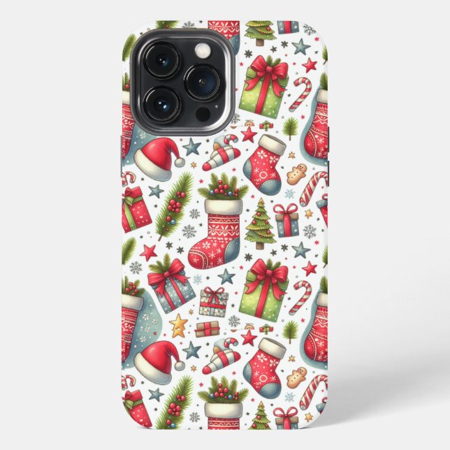 Weihnachtsfreude iPhone Hülle (Rückseite)