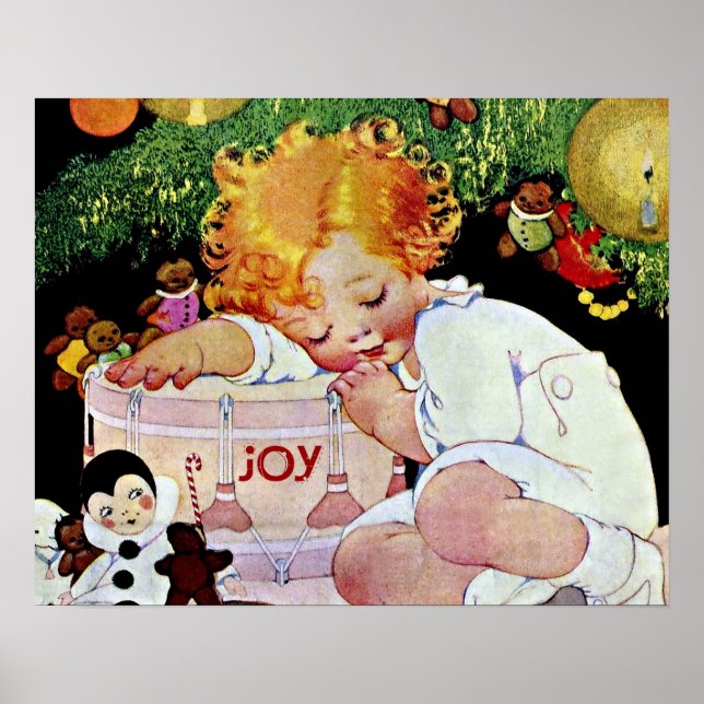 Weihnachtsfreude Kind Poster (Vorne)