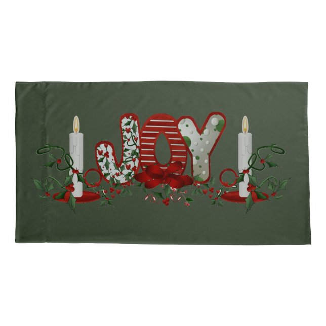 Weihnachtsfreude Kissenbezug (Rückseite-Links)