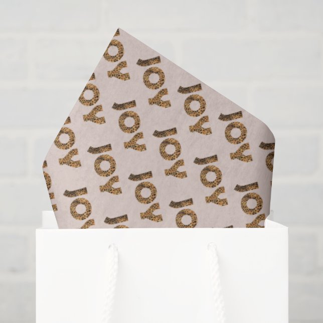 Weihnachtsfreude Leopard-Muster Seidenpapier (Geschenktüte)