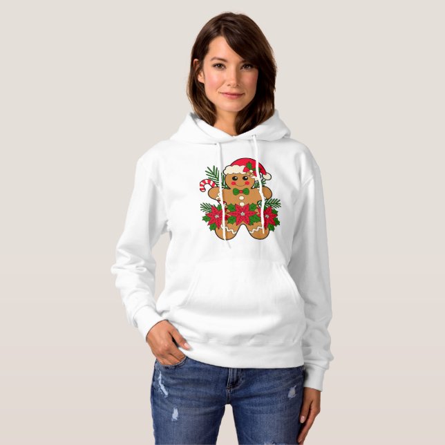 Weihnachtsfreude mit Ingwerbrot Hoodie (Vorne ganz)