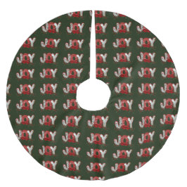 Weihnachtsfreude Polyester Weihnachtsbaumdecke