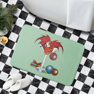 Weihnachtsfreude Roter Drachen-Cocktail Jubel Badematte