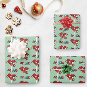 Weihnachtsfreude Roter Drachen-Cocktail Jubel Geschenkpapier Set