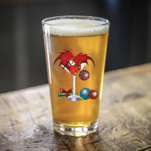 Weihnachtsfreude Roter Drachen-Cocktail Jubel Glas