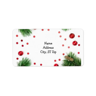 Weihnachtsfreude-Rücksendeetiketten Adressaufkleber
