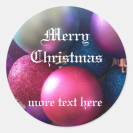 Weihnachtsfreude Runder Aufkleber