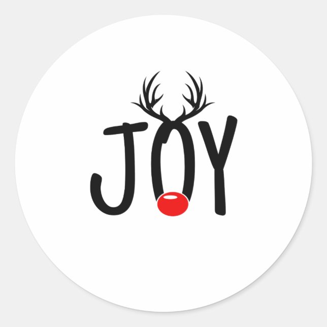 Weihnachtsfreude Runder Aufkleber (Vorderseite)