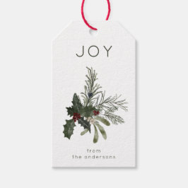 Weihnachtsfreude Rustikale Vegetation Geschenkanhänger