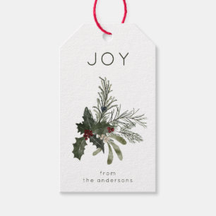 Weihnachtsfreude Rustikale Vegetation Geschenkanhänger