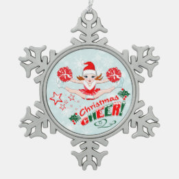 Weihnachtsfreude Schneeflocken Zinn-Ornament