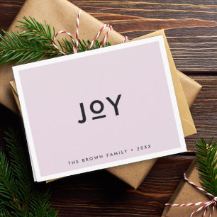 Weihnachtsfreude Soft Lilac Lila Minimal einfach Feiertagskarte