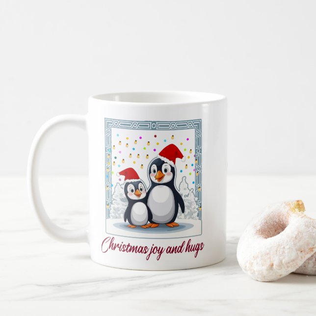Weihnachtsfreude und Hugs Kaffeetasse (Mit Donut)