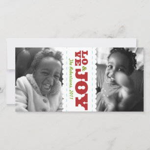 Weihnachtsfreude Zwei Foto-Postkarte Feiertagskarte