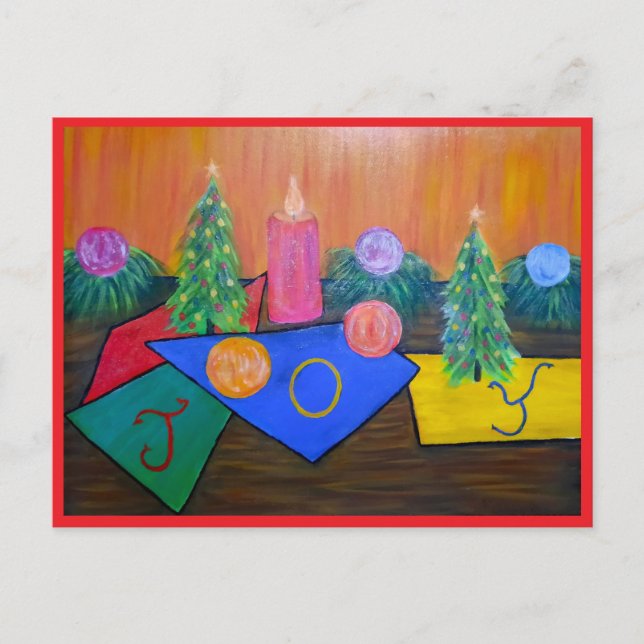 Weihnachtsfreuden-Grußkarte Feiertagspostkarte (Vorderseite)