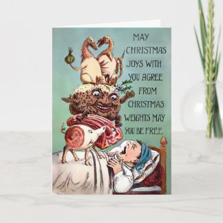 Weihnachtsfreuden im viktorianischen Stil Grußkart Feiertagskarte