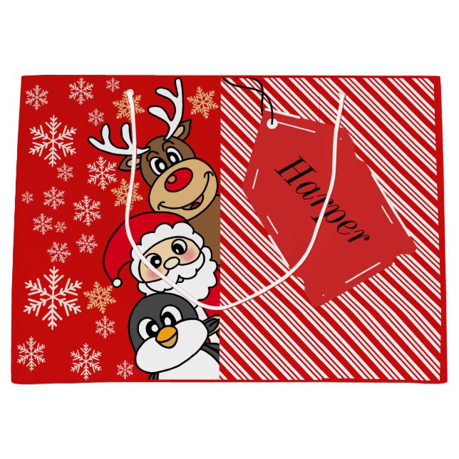 Weihnachtsfreunde Große Geschenktüte (Vorderseite)