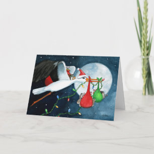 Weihnachtsfreunde Haustiere von Bihrle Karte