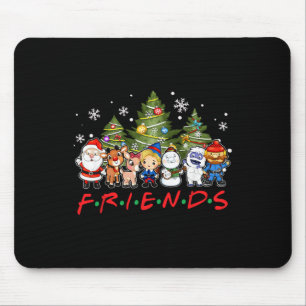 Weihnachtsfreunde Reindeer Snowman Familie Xm Mousepad