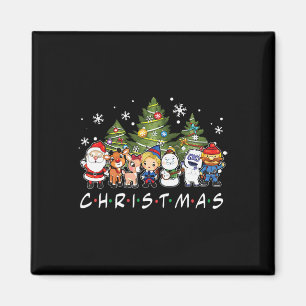 Weihnachtsfreunde Santa Rudolph Snowman Familie Xm Magnet
