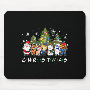 Weihnachtsfreunde Santa Rudolph Snowman Familie Xm Mousepad