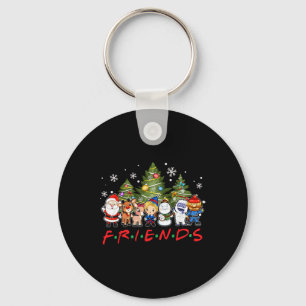 Weihnachtsfreunde Santa Rudolph Snowman Familie Xm Schlüsselanhänger
