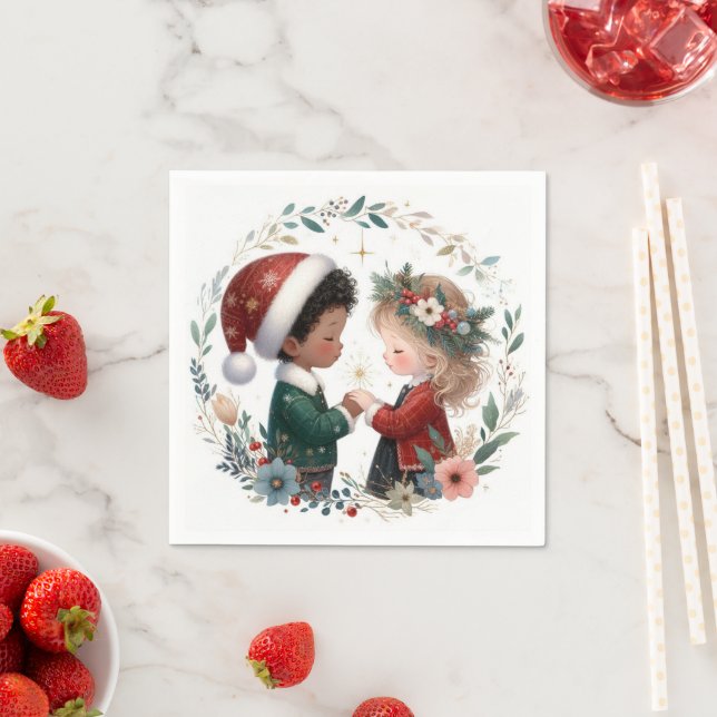 Weihnachtsfreunde Serviette (Beispiel)