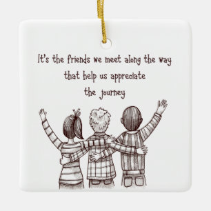 Weihnachtsfreunde Würdigung Guter Freund Zitat Keramikornament