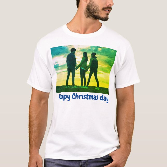 Weihnachtsfreundes-Bild T-Shirt (Vorderseite)