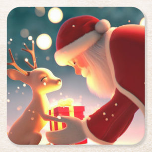 Weihnachtsfreundlichkeit 1 rechteckiger pappuntersetzer