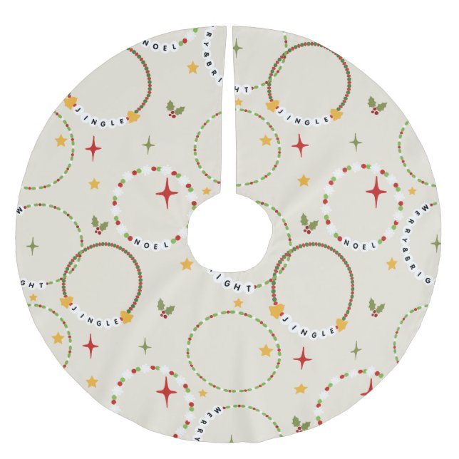 Weihnachtsfreundschaftsbracelets Polyester Weihnachtsbaumdecke (Vorderseite)