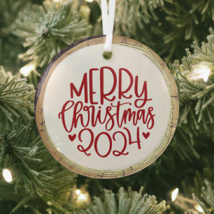 Weihnachtsfrieden auf Erden Ornament Aus Glas