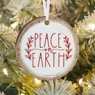 Weihnachtsfrieden auf Erden Ornament Aus Metall