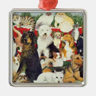 Weihnachtsfrieden Silbernes Ornament