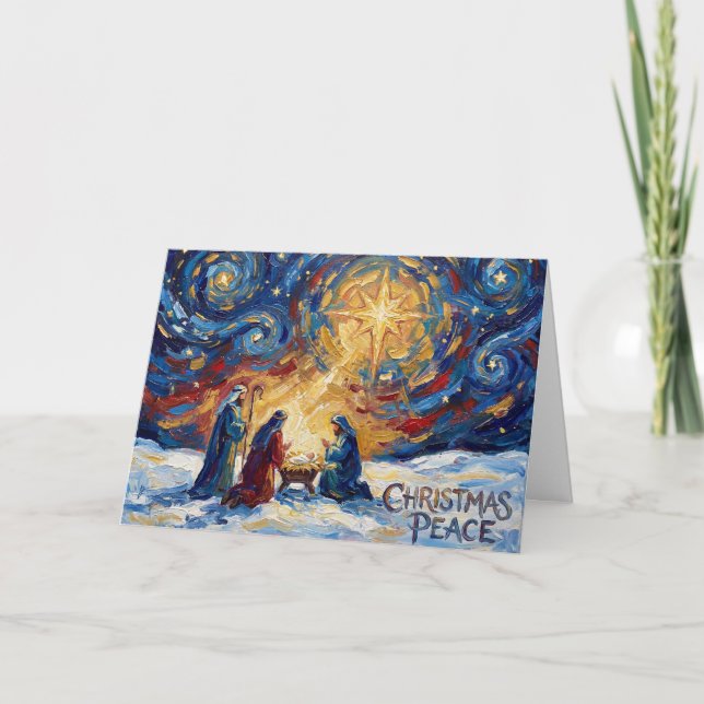 Weihnachtsfriedens-Weihnachtskarte Karte (Vorderseite)