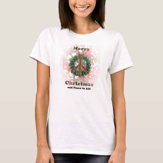 WeihnachtsfriedensKranz T-Shirt (Vorderseite)
