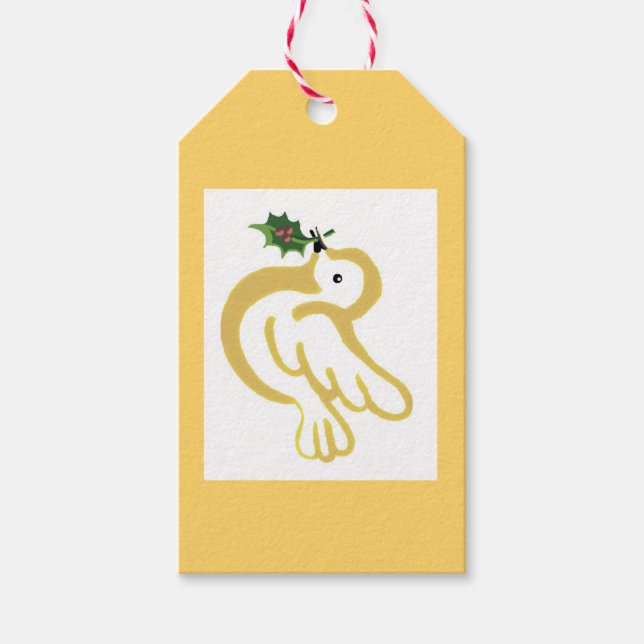 Weihnachtsfriedenstaube mit Heiligen Geschenkanhänger (Vorderseite)