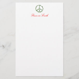 WeihnachtsfriedensWreath, Weltfrieden-Briefpapier Briefpapier